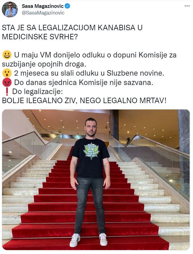 Objava Saše Magazinovića - Avaz