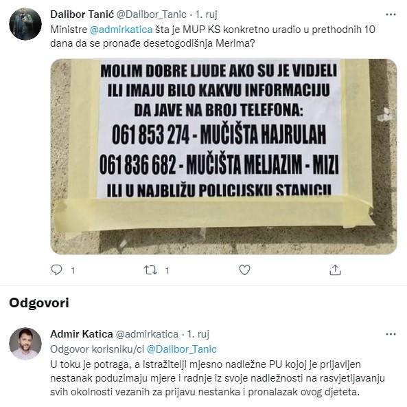 Katica odgovorio na Twitteru - Avaz