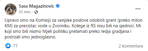 Magazinović: Podržali smo odluku jednoglasno - Avaz