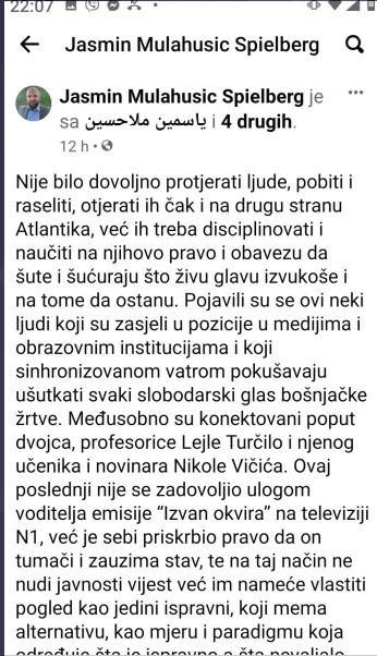 Objave Mulahusića na Facebooku - Avaz