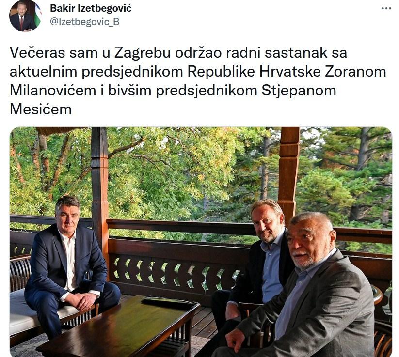 Izetbegović fotografiju objavio na Twitteru - Avaz