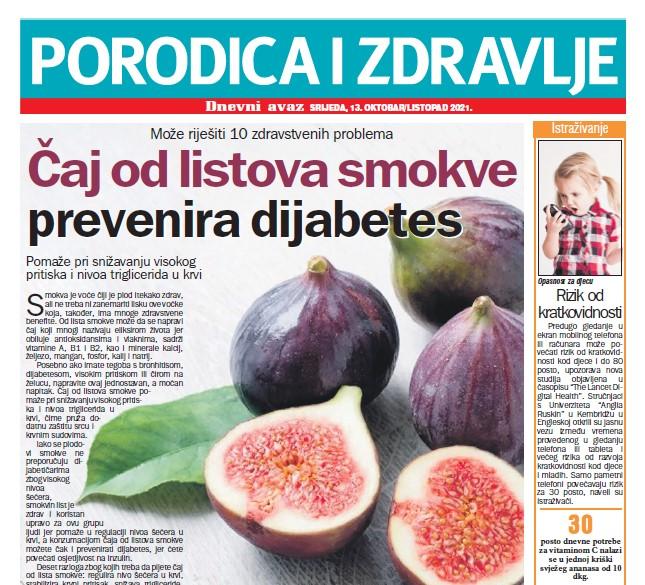 Poklon prilog našim čitaocima: Porodica i zdravlje / Za oporavak je potrebno unositi biljna vlakna te jesti ribu