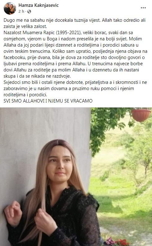 Muamera je mnoge osvojila hrabrošću i voljnom za životom - Avaz