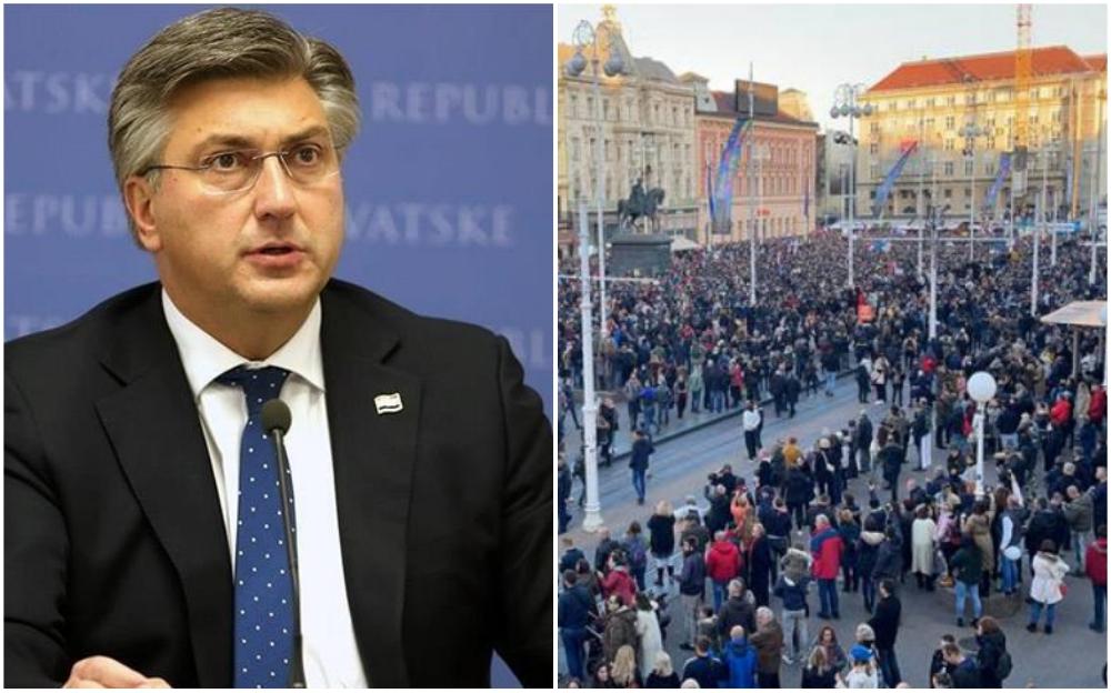 Plenković o protestu u Zagrebu: To nisu junaci, to su slabići i paraziti