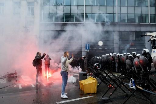 Sa današnjih protesta u Briselu - Avaz