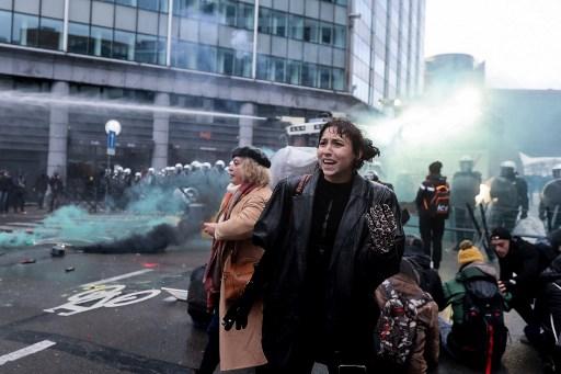 Sa današnjih protesta u Briselu - Avaz