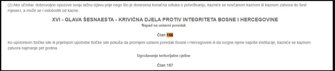 U KZBiH jasno piše kolika je predviđena kazna za krivična djela protiv integriteta BiH - Avaz