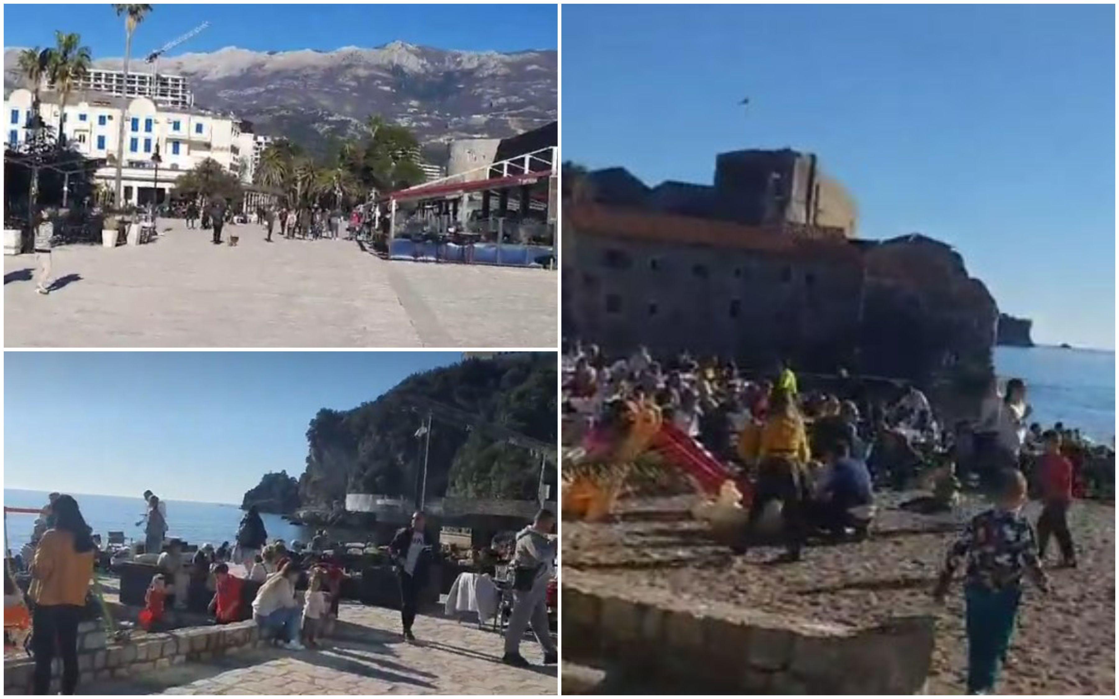 Budva puna prvih dana januara, kao da je ljeto