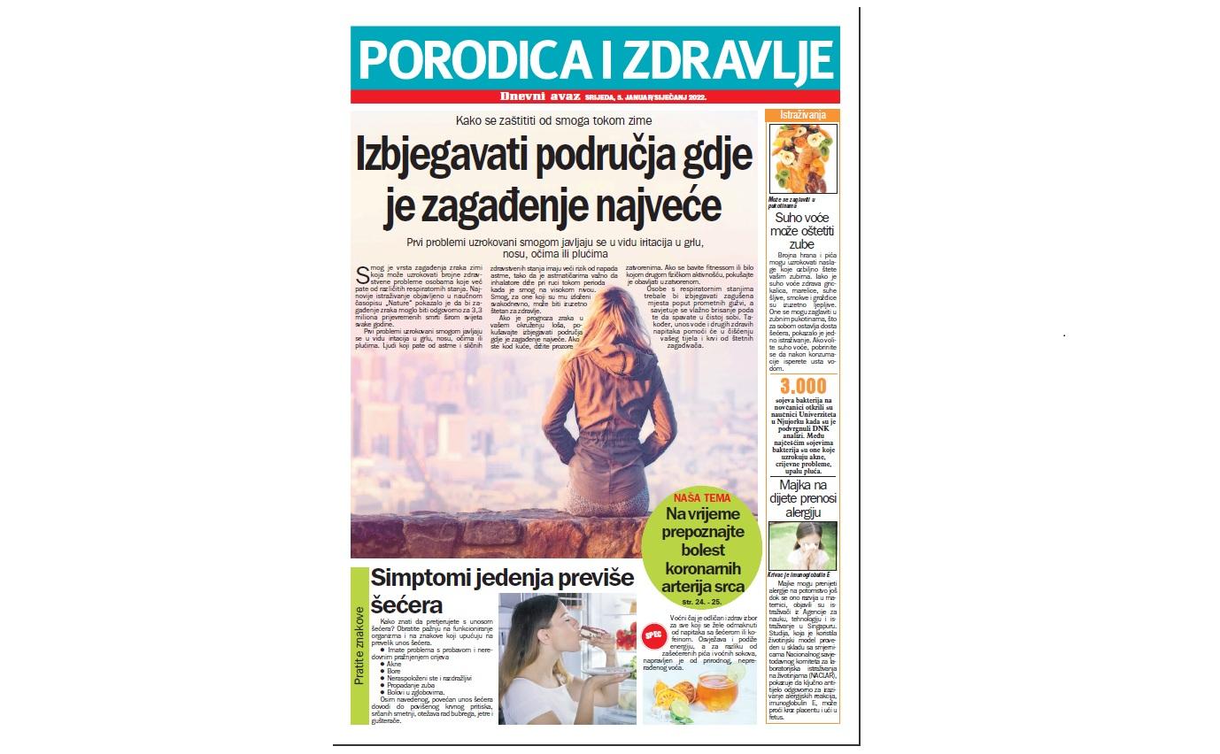 Poklon prilog našim čitaocima: Porodica i zdravlje / Na vrijeme prepoznajte bolest koronarnih arterija srca