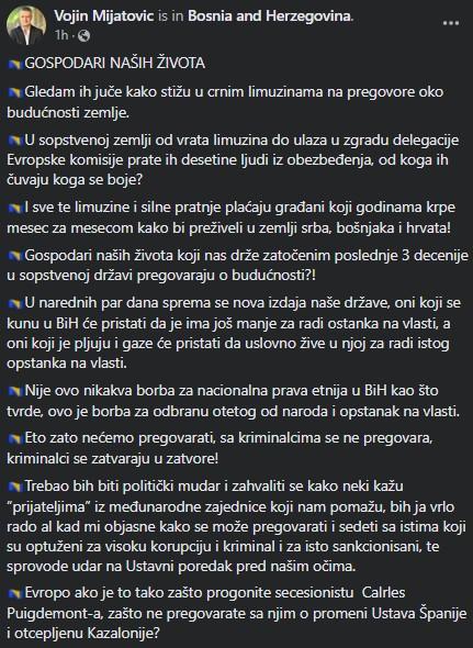 Status Vojina Mijatovića - Avaz