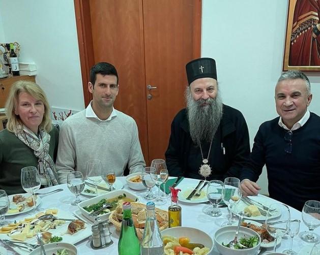 Dijana, Novak i Srđan Đoković sa patrijarhom Porfirijem - Avaz