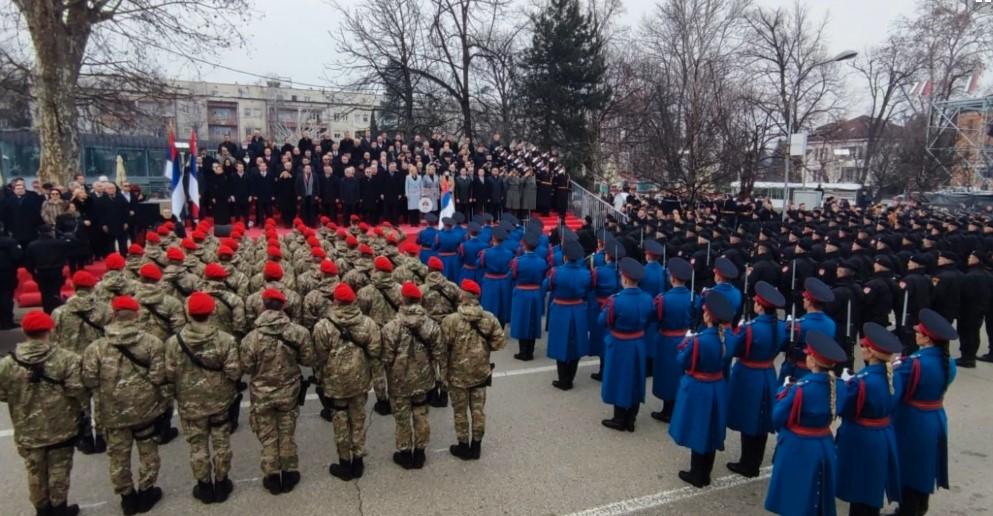 Predstavnici policijskih snaga Republike Srpske (RS) na defileu povodom spornog Dana RS, Banja Luka, 9. januar 2022. - Avaz