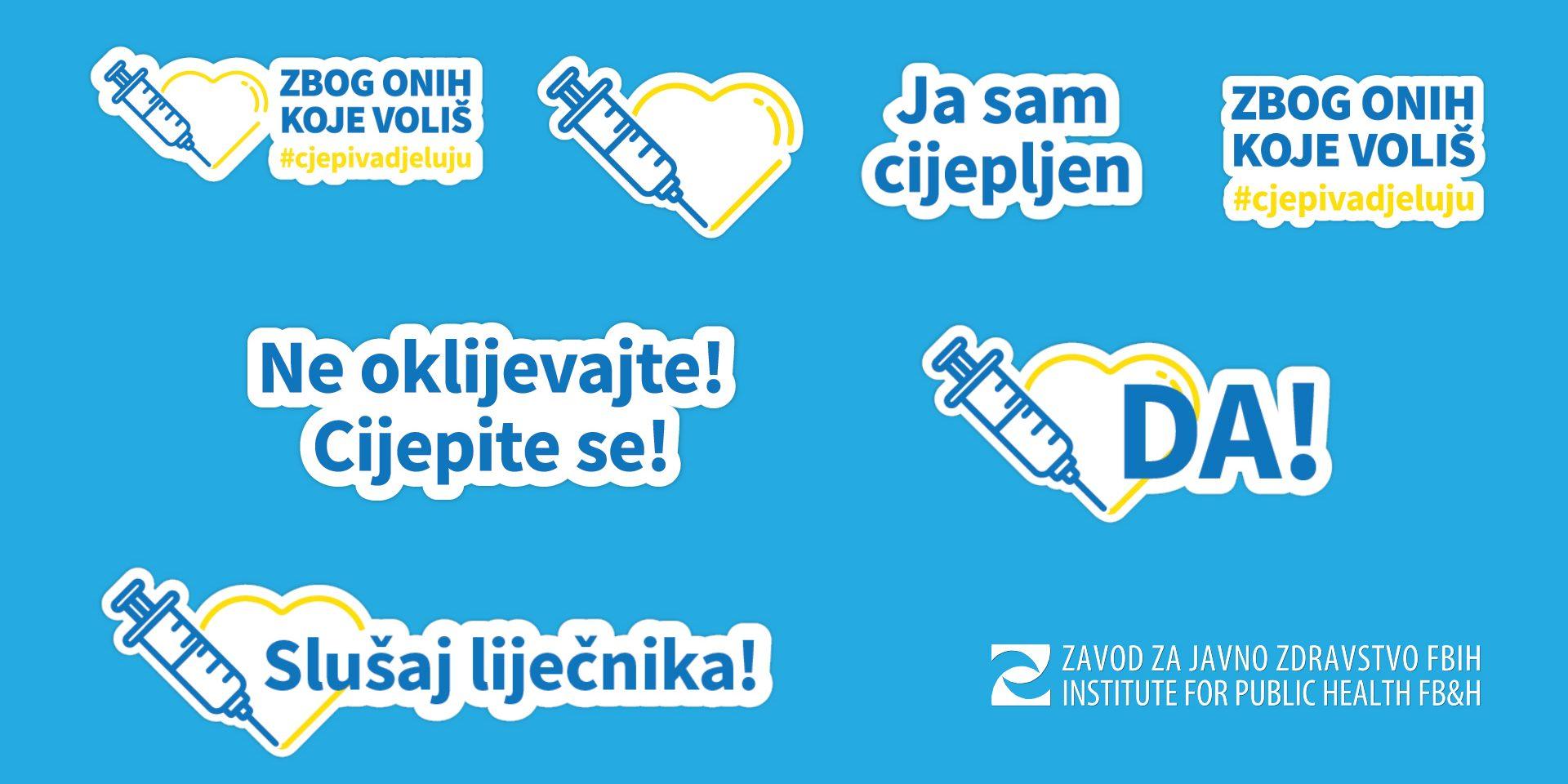 Zavod za javno zdravstvo FBiH kreirao Viber stickere u okviru kampanje “Zbog onih koje voliš#vakcinedjeluju”