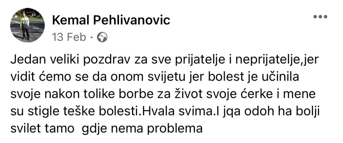 Objavio status - Avaz