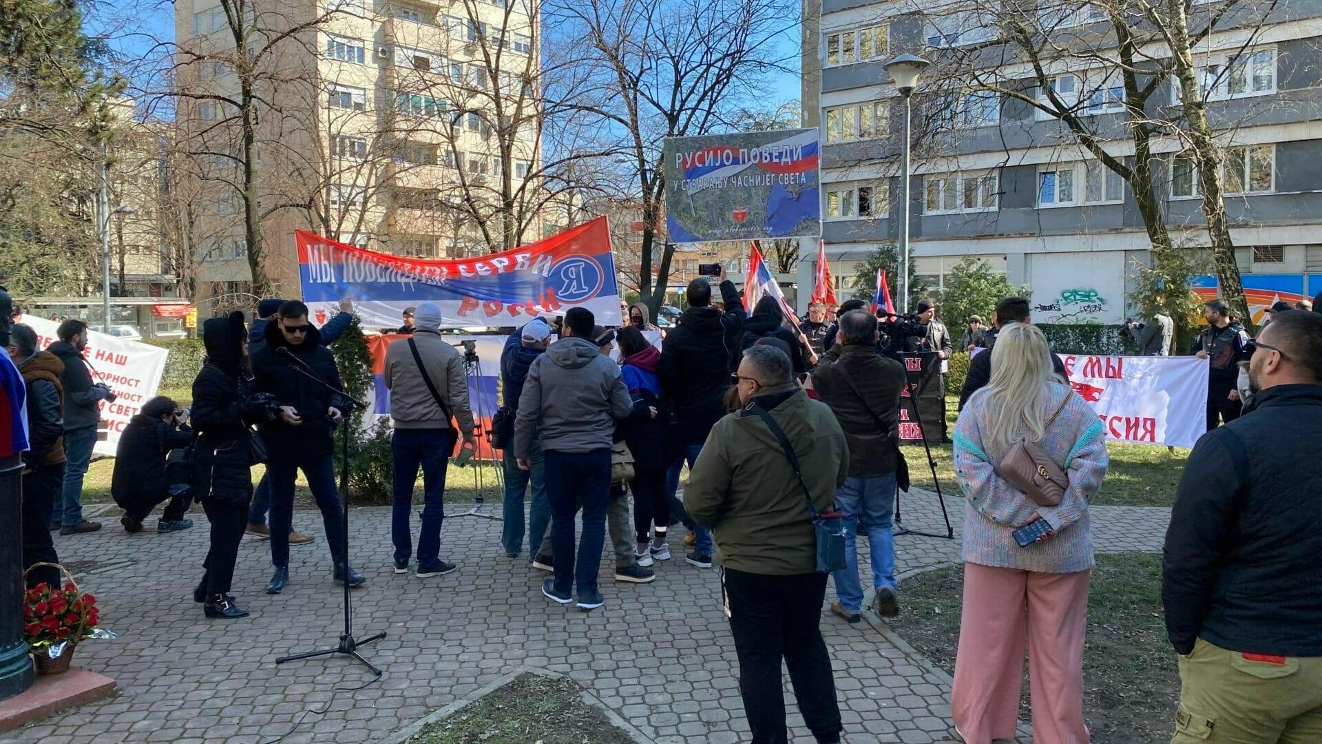 Skup podrške u Banjaluci: “Noćni vukovi” uz proruske organizacije podržali napad na Ukrajinu