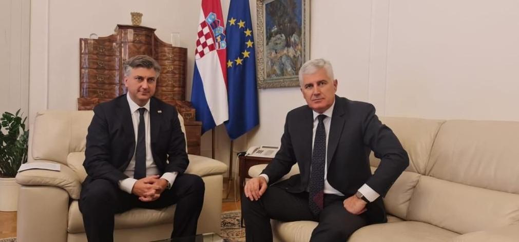 Čović se sastao sa Plenkovićem: Razgovarali o procesu izmjena Izbornog zakona BiH