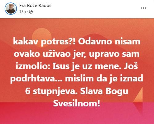 Objava fra Radoša na Facebooku - Avaz