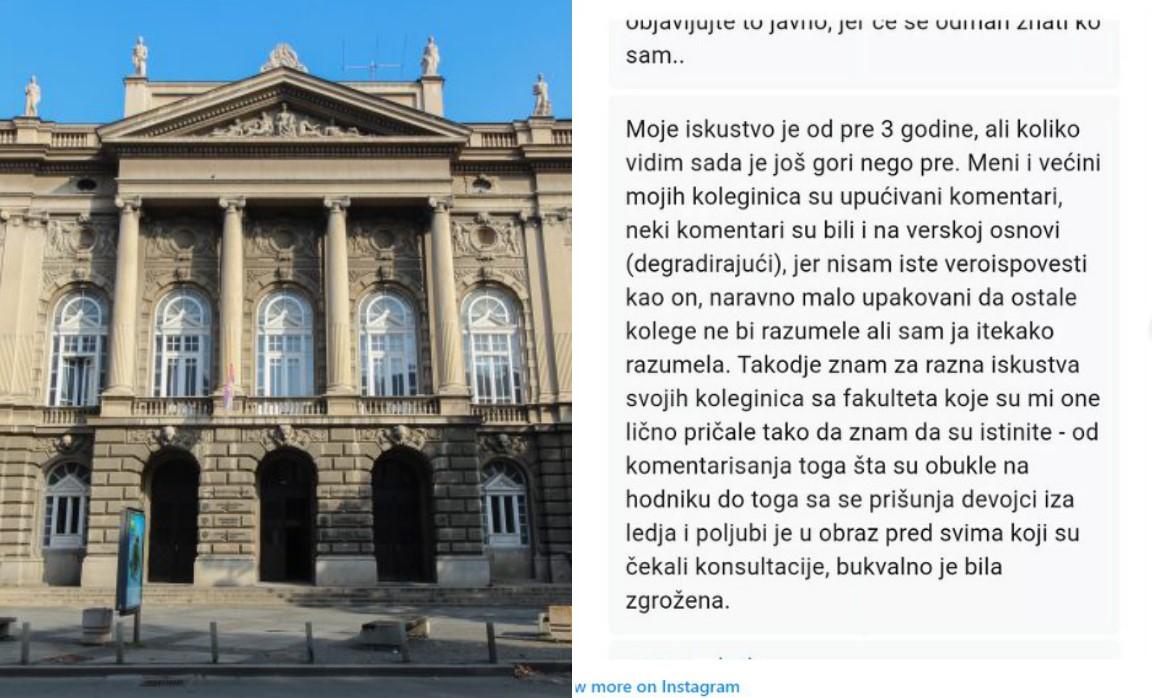 Jeziva svjedočenja seksualno zlostavljanih studentkinja Arhitektonskog fakulteta