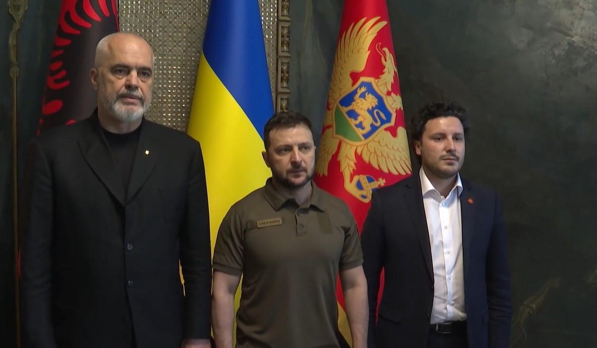 Edi Rama, Volodimir Zelenski i Dritan Abazović - Avaz