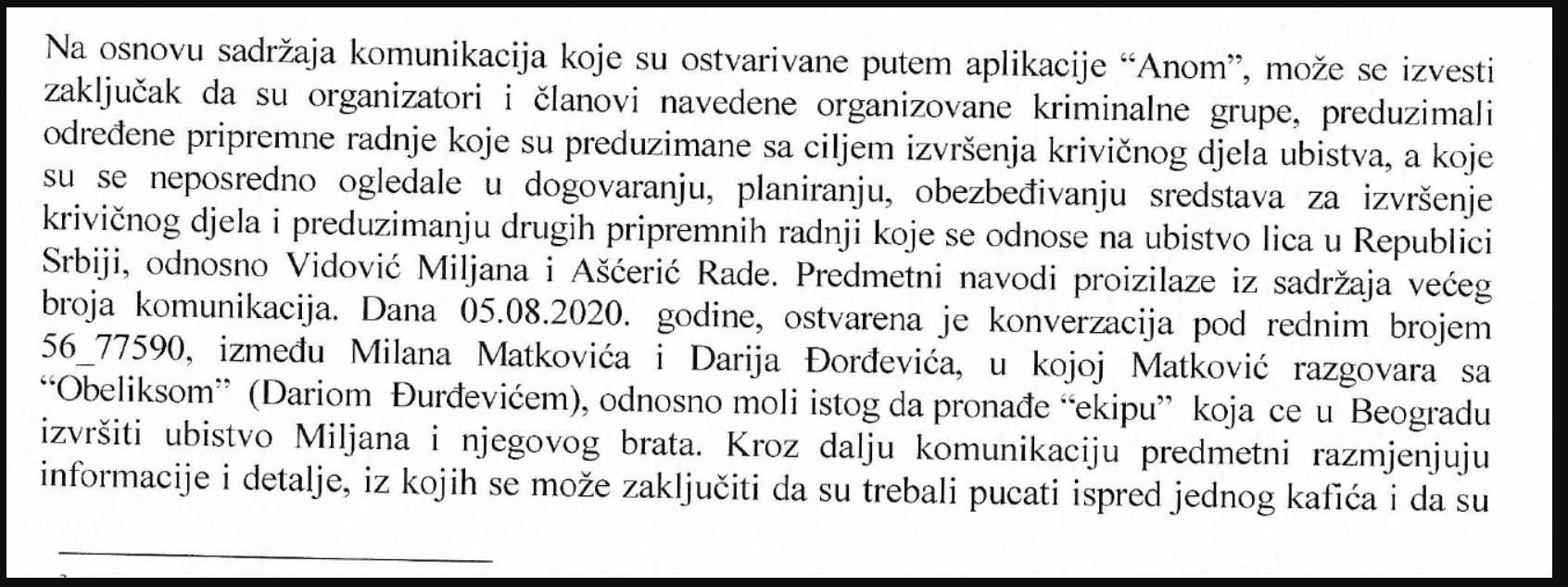 Faksimil prijedloga Tužilaštva: Planirano ubistvo Ašćerića - Avaz