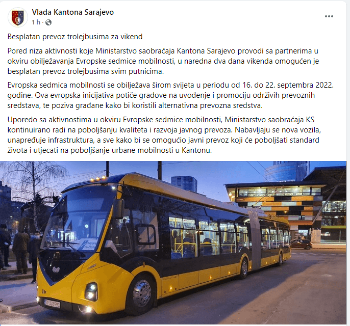 Saopćenje Vlade KS - Avaz