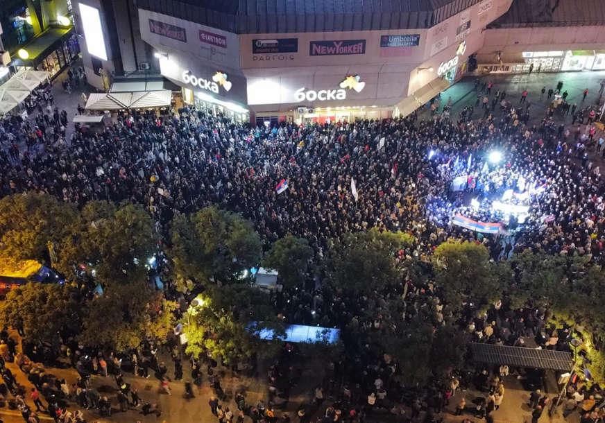 Picture taken at today's protests in Banja Luka - Avaz