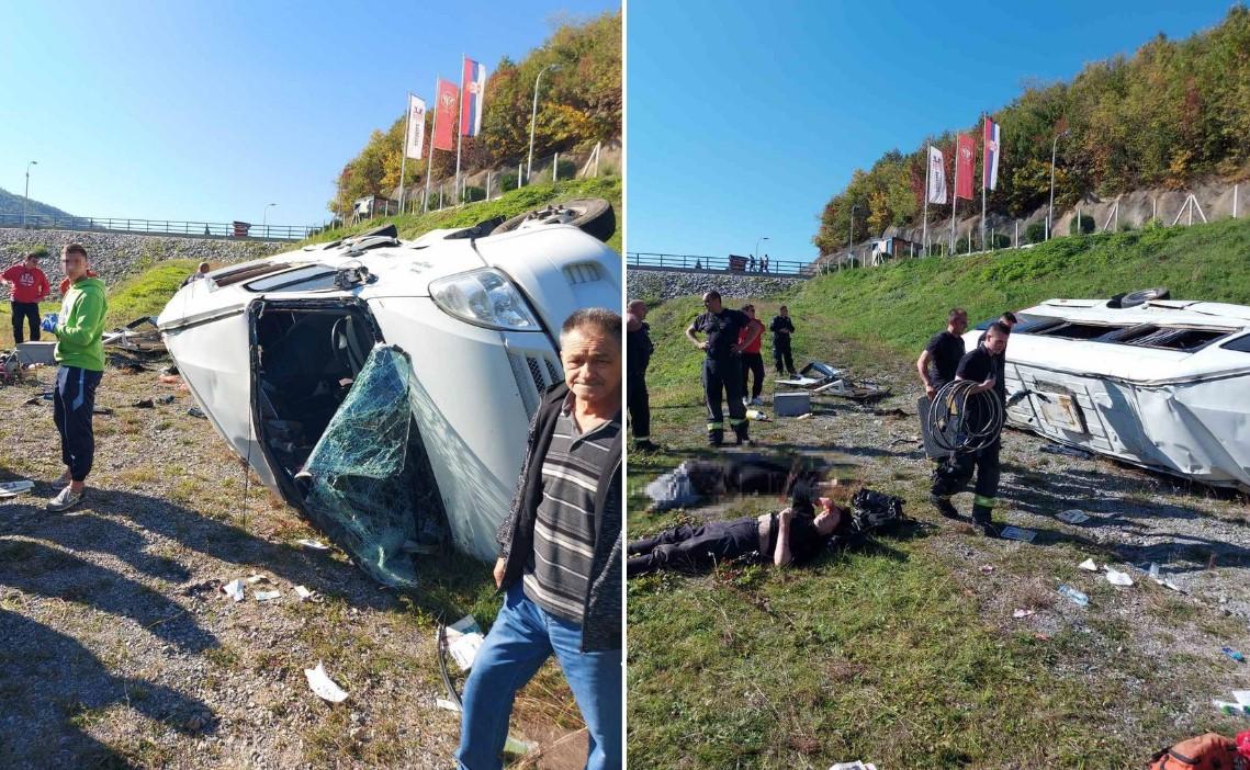 Priveden vozač minibusa koji se survao niz liticu kod Valjeva: Tri osobe životno ugrožene