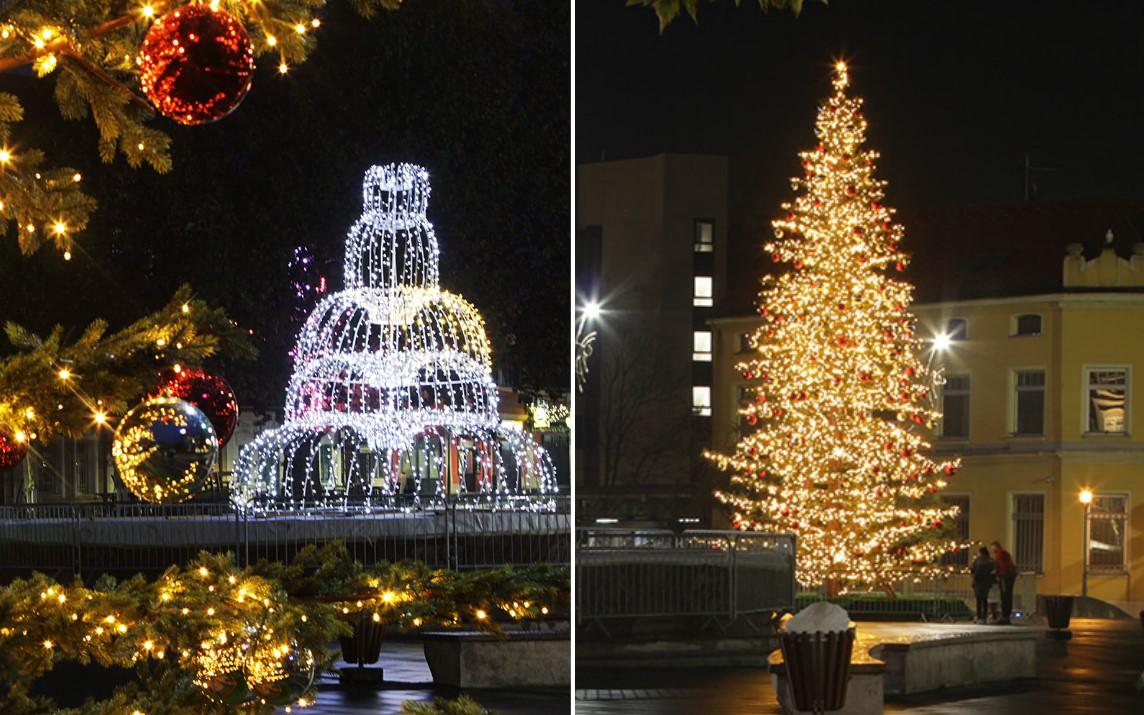 Osim svjetleće fontane, na Trgu je postavljena i nova novogodišnja jelka - Avaz