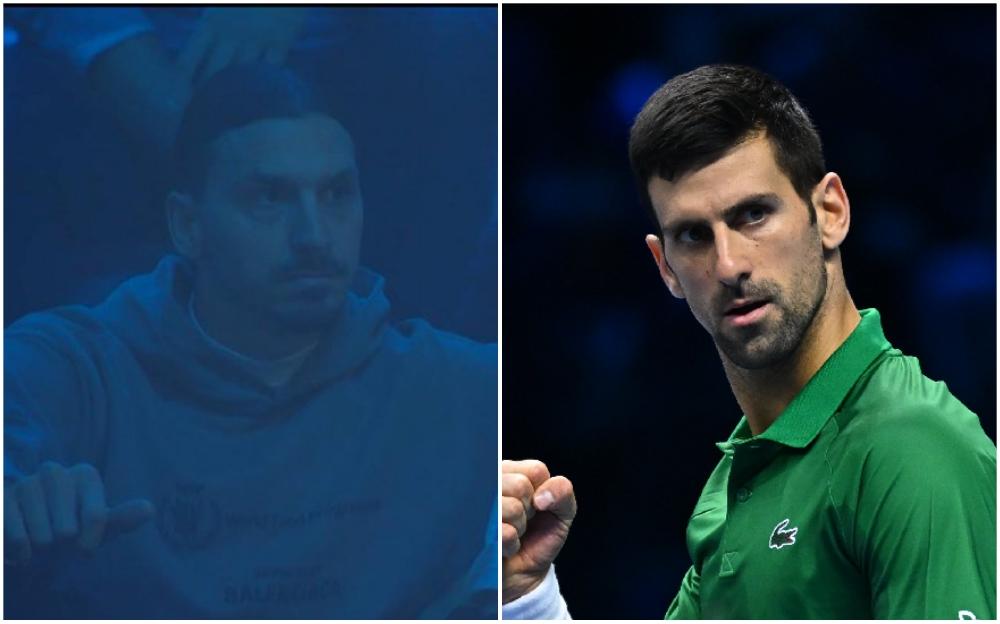 Novak Đoković igra finale Završnog mastersa, a sa tribina ga bodri Zlatan Ibrahimović