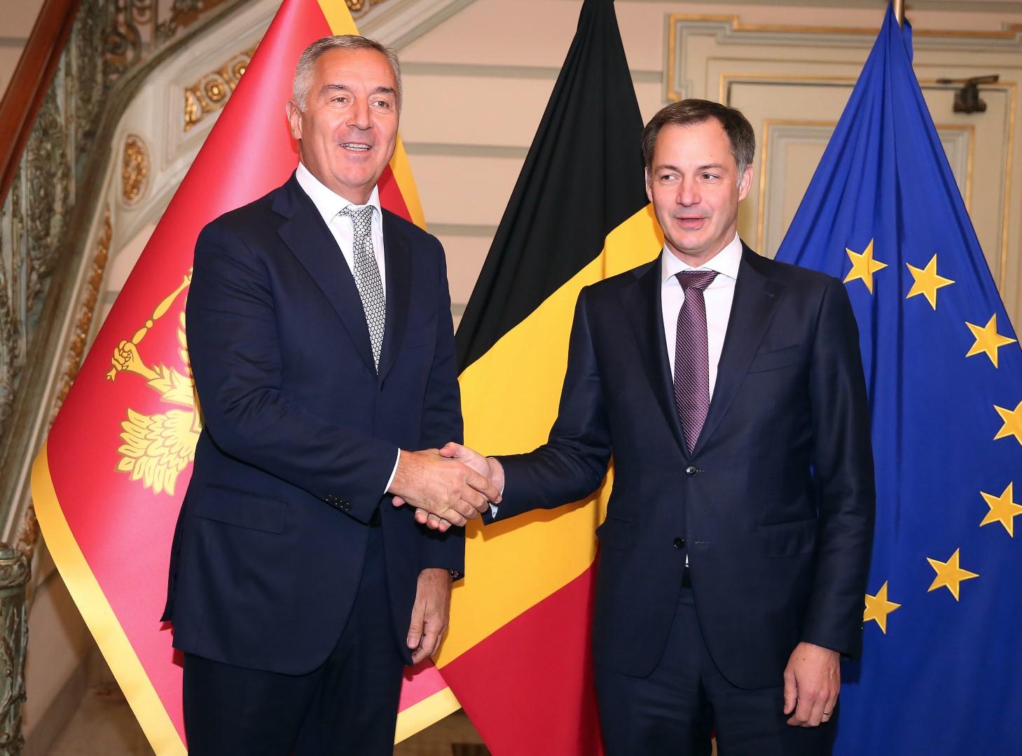 Đukanović i premijer Belgije: Crna Gora ubijeđena da je integracija jedini put za stabilnost i dalji ekonomski razvoj