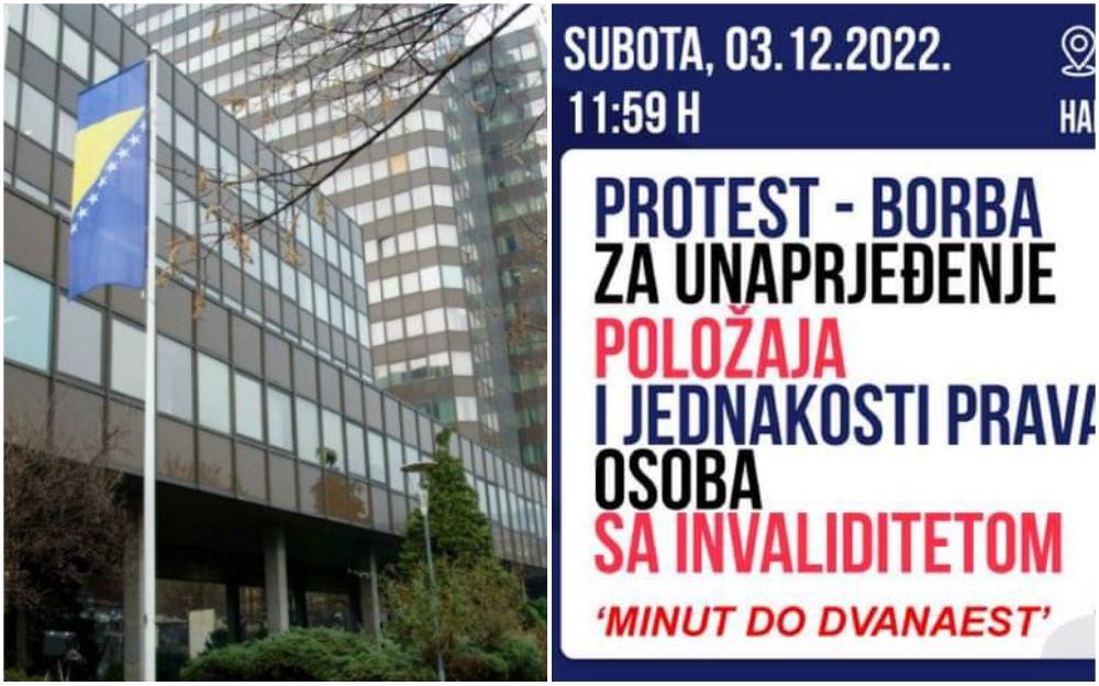 Protesti "Borba za unaprijeđenje položaja i jednakosti prava osoba sa invaliditetom" zakazani za subotu