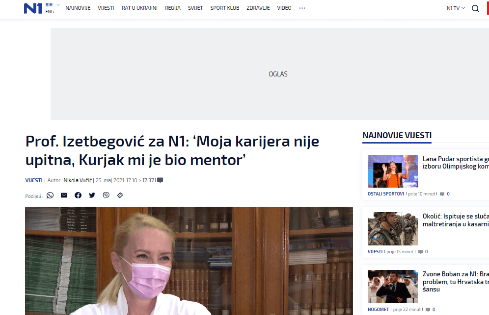 Šta je Izetbegović odgovorila za N1 - Avaz