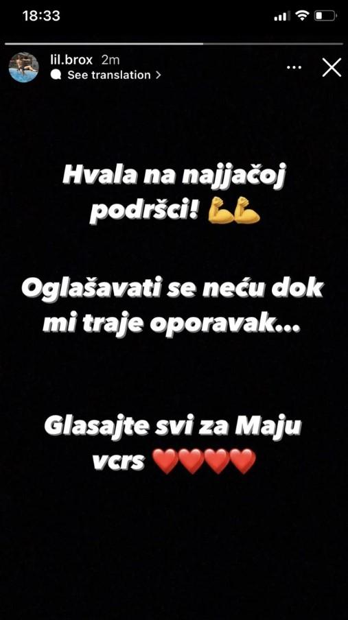 Objava Brajlovića na Instagramu - Avaz