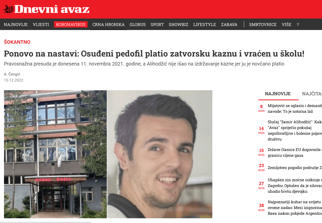 "Avazova" objava koja je podigla buru u javnosti - Avaz