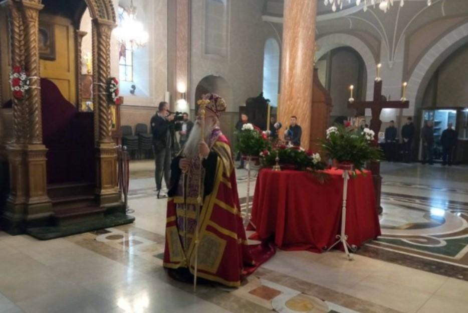 Mitropolit Hrizostom služi liturgiju u Sabornom hramu u Sarajevu