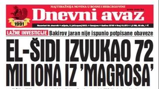 U današnjem "Dnevnom avazu" čitajte: El - Šidi izvukao 72 miliona iz "Magrosa"