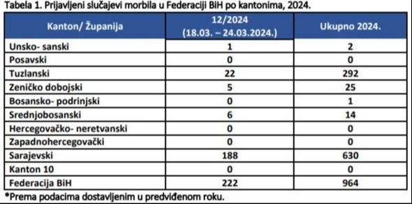 Oboljeli od morbila - Avaz