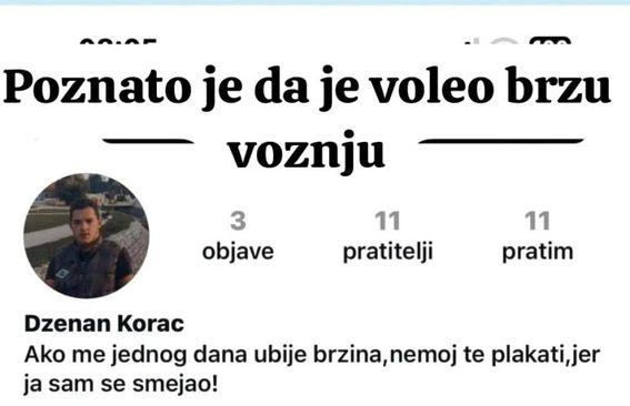 Objava Dženana Koraća - Avaz