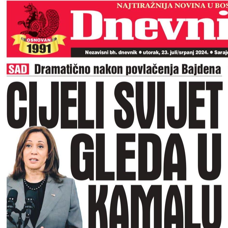 U današnjem "Dnevnom avazu" čitajte: Cijeli svijet gleda u Kamalu