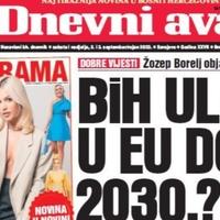 U dvobroju "Dnevnog avaza" čitajte: BiH ulazi u EU do 2030.?