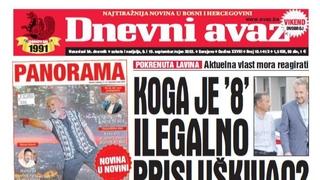 U dvobroju "Dnevnog avaza" čitajte: Koga je "8" ilegalno prisluškivao