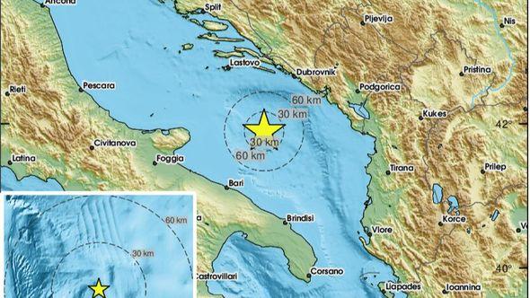 Jak zemljotres pogodio Jadransko more - Avaz