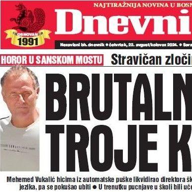 U današnjem "Dnevnom avazu" čitajte: Brutalno ubio troje kolega