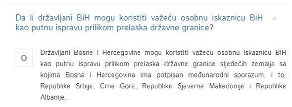 Obavijest Granične policije BiH u koje zemlje možemo ući samo s ličnom kartom: Među njima nema Turske - Avaz