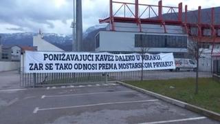 Na stadionu Veleža osvanula poruka navijača Zrinjskog