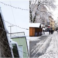 Video / Šetnja Ferhadijom kao igra na sreću: Hoće li vam snijeg pasti na glavu ili neće