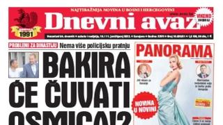 U dvobroju "Dnevnog avaza" čitajte: Bakira će čuvati Osmica!?