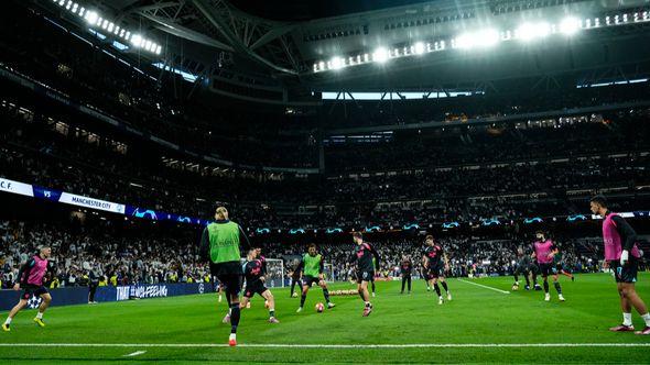 Zagrijavanje igrača Sitija na Bernabeu - Avaz