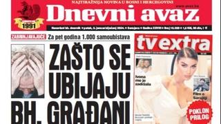 Danas u "Dnevnom avazu" čitajte: Zašto se ubijaju bh. građani