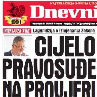 U dvobroju "Dnevnog avaza" čitajte: Cijelo pravosuđe na provjeri